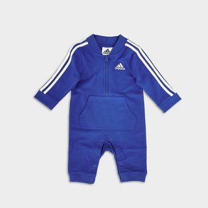 Adidas Infant Badge Of Sport Track Suit Coverall Onesie in Blue Size 12 Months